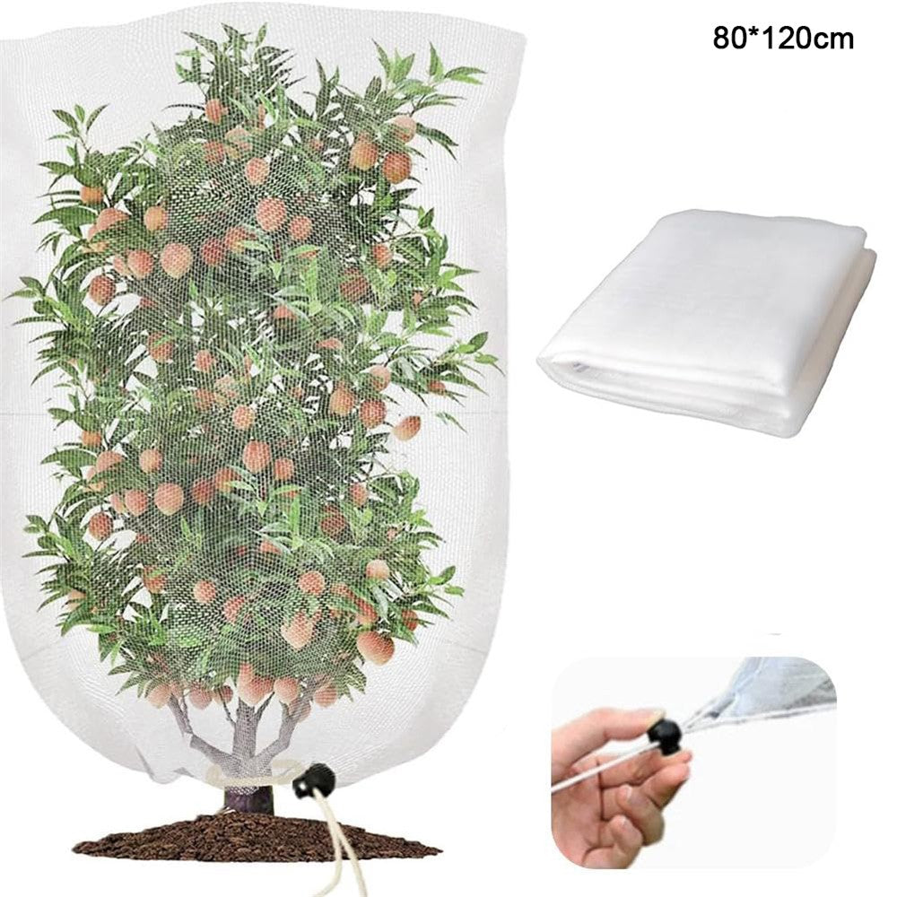 Fruit Tree Netting with Drawstring 80 x 120cm Garden Insect Barrier Plant Cover Tent-Bug Mesh Guard
