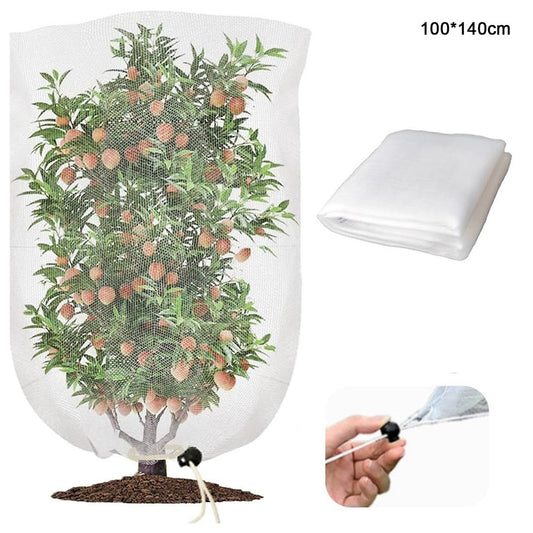 Fruit Tree Netting with Drawstring 100 x 140cm Garden Insect Barrier Plant Cover Tent-Bug Mesh Guard