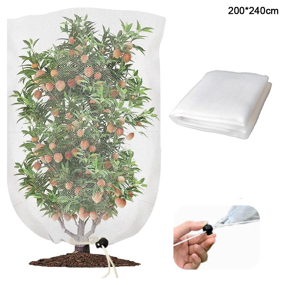 Fruit Tree Netting with Drawstring 200 x 240cm Garden Insect Barrier Plant Cover Tent-Bug Mesh Guard