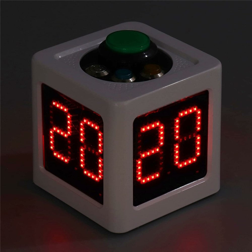 1.4 Inch Mini Digital Stopwatch 4 Sides Programmable Timer with 3 Buttons Countdown Timer
