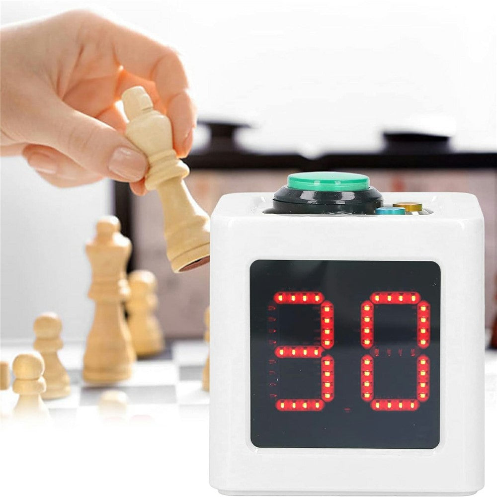 1.4 Inch Mini Digital Stopwatch 4 Sides Programmable Timer with 3 Buttons Countdown Timer