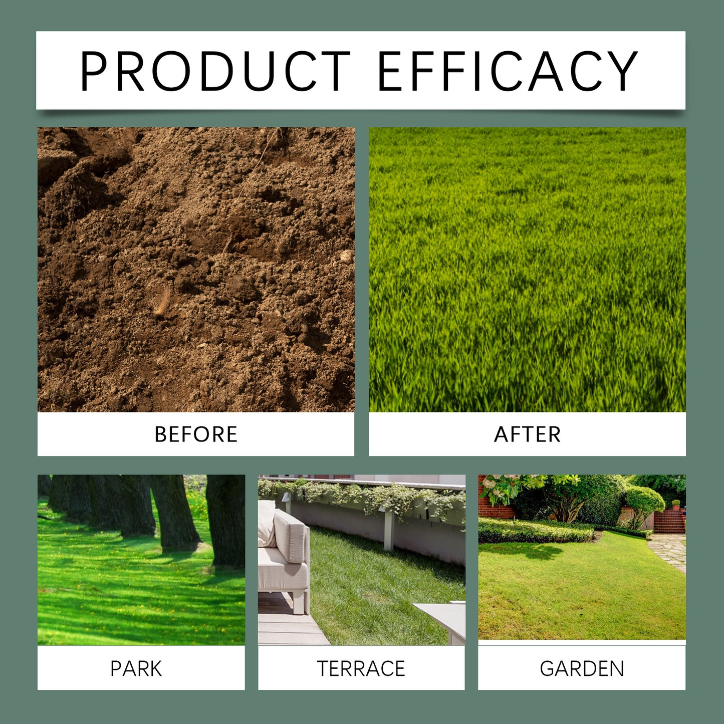 MOONSPRY 300cmx20cm Ecological Grass Seed Mat Waterproof Synthetic Fiber Lawn Planting Mat