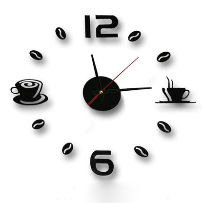 DIY Coffee Cup Creative Acrylic Wall Clock