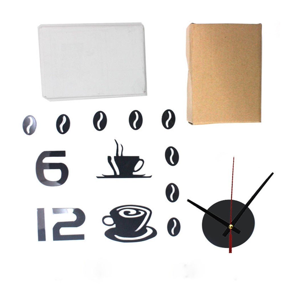 DIY Coffee Cup Creative Acrylic Wall Clock