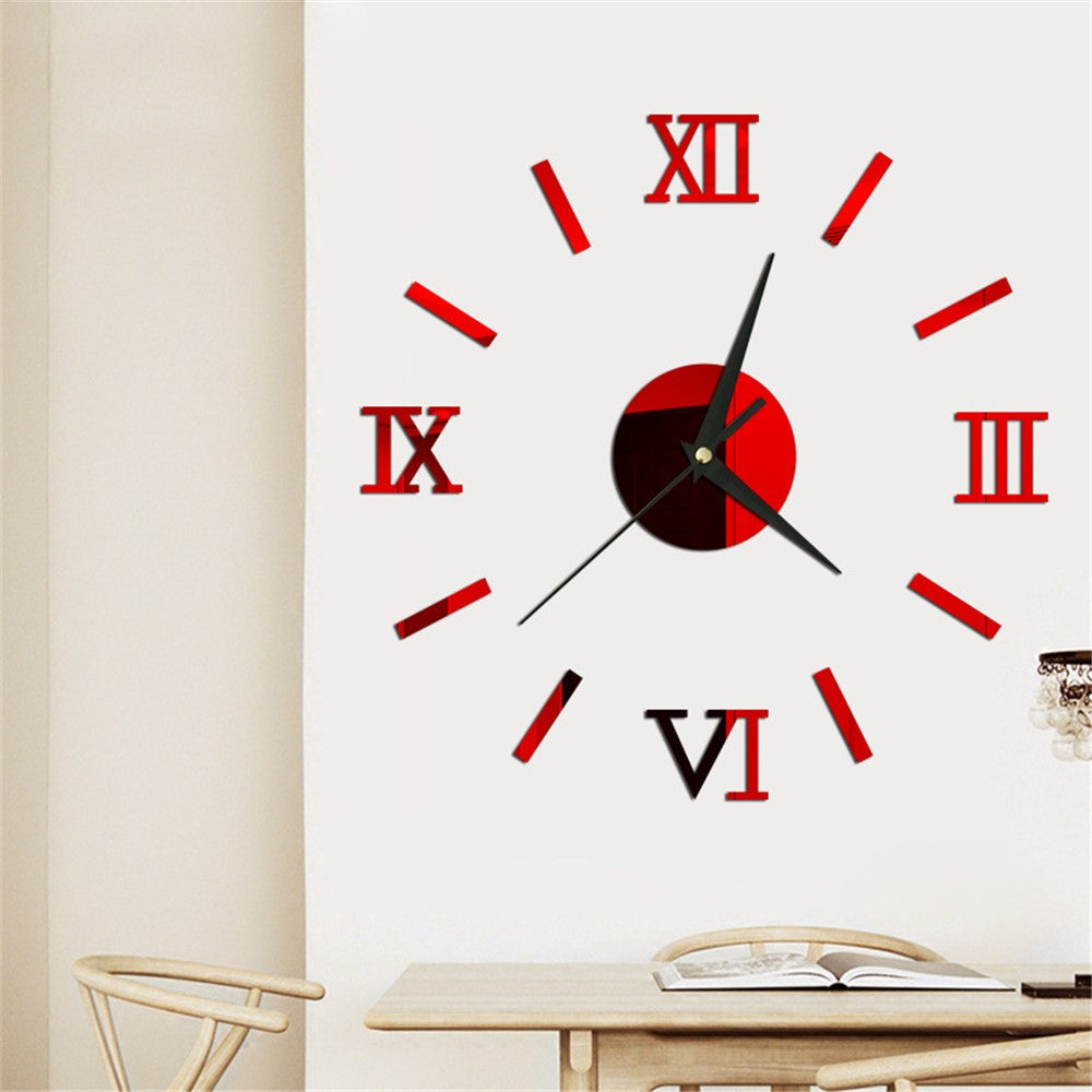 Mirror Wall Stickers DIY Home Decoration Wall Clocks Sticker