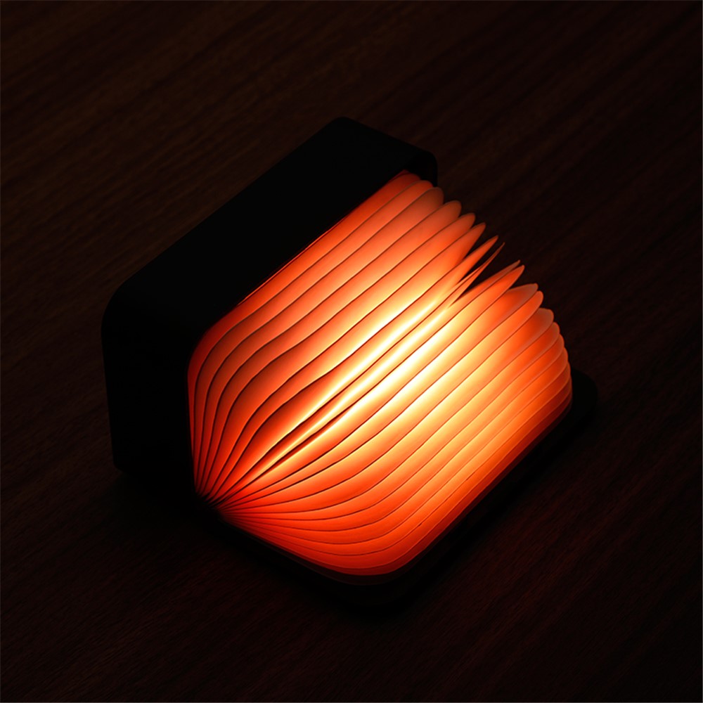 Y1 Creative Book-shaped Light Clock Time Display USB Rechargeable Smart Clock