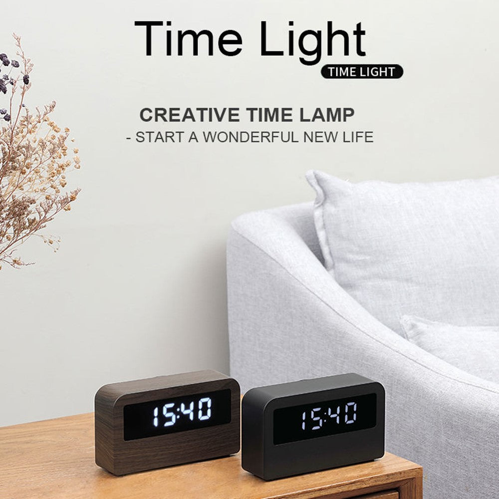 Y1 Creative Book-shaped Light Clock Time Display USB Rechargeable Smart Clock