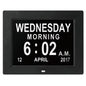 DDC-8009 8 inch Digital Display Alarm Clock 8 Groups Alarm Desktop Clock Machine Auto Adjust Brightness Elderly Alarm Clock