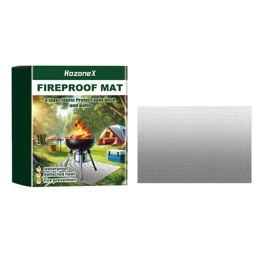 HOZONEX 39x60 Inch Portable BBQ Fire Resistant Mat Outdoor Lawn Patio Fireproof Waterproof Protection Pad