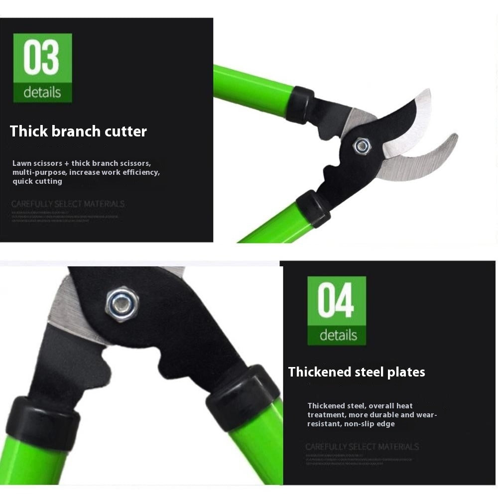 High Carbon Steel Heavy Duty Pruning Shears Thick Branches Garden Pruners Tree Trimmer Powerful Cutting Tool