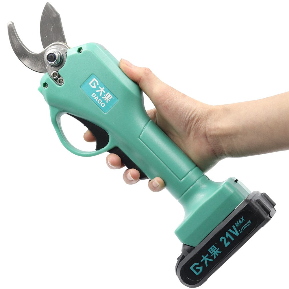 DAGO 21V Electric Pruning Shears Cordless Rechargeable Gardening Fruit Pruner Tree Branch Flowering Bushes Trimmers (1Pc Battery)