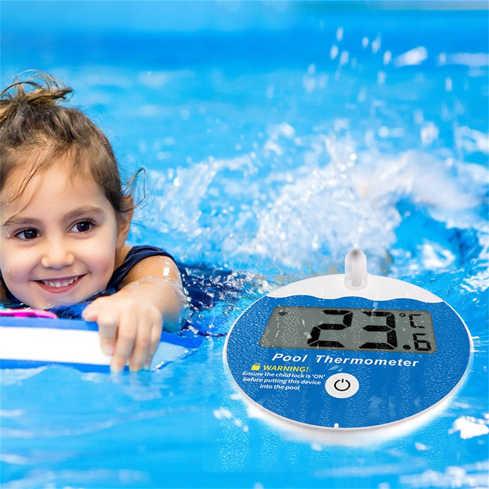 TS-PL07 Wireless Pool Thermometer IP68 Waterproof with Indoor Receiver Floating Digital Water Temperature Gauge for Swimming Pool Spa