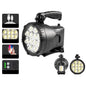 W867A Handheld LED Spotlight Floodlight Searchlight USB Rechargeable Flashlight Work Lighting (Size: M)