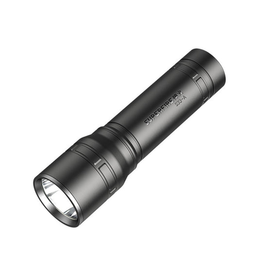 SUPERFIRE S33-A Bright LED Flashlight 4-Mode Rechargeable Waterproof Outdoor Camping Hiking Torch