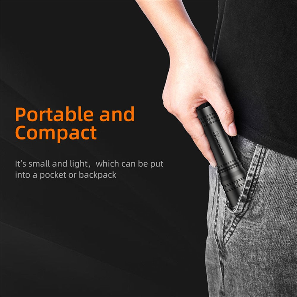 SUPERFIRE S33-A Bright LED Flashlight 4-Mode Rechargeable Waterproof Outdoor Camping Hiking Torch