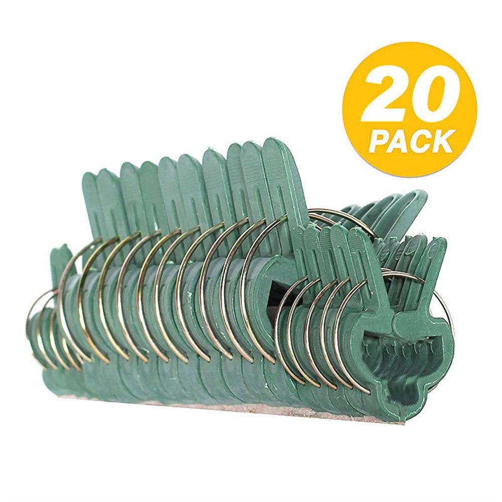 10Pcs Large + 10Pcs Small Garden Plant Support Clips Tomatoes Flowers Plastic Fixing Clamps