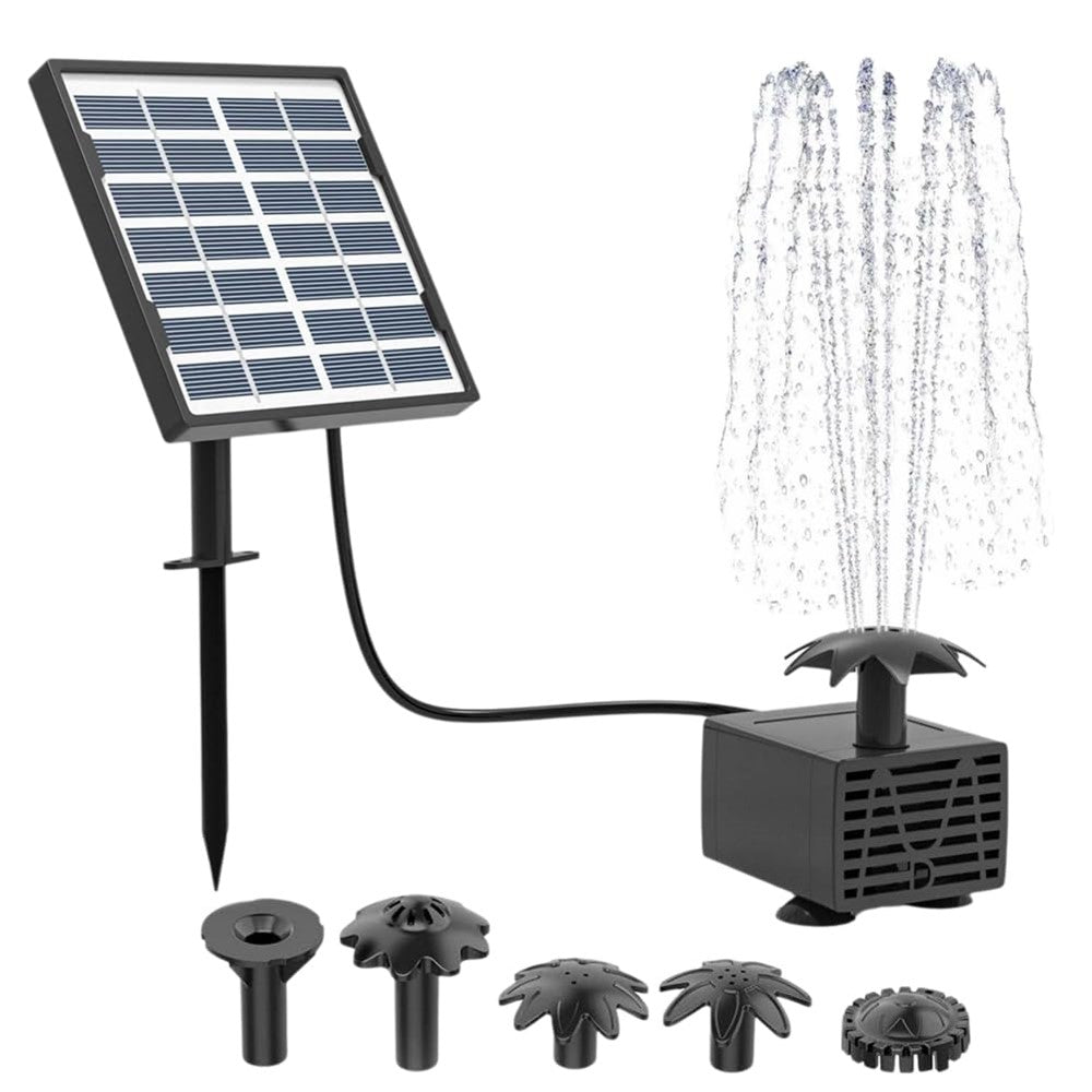 Solar Powered Outdoor Garden Floating Fountain 55cm Spray Height Pond Water Circulating Pump