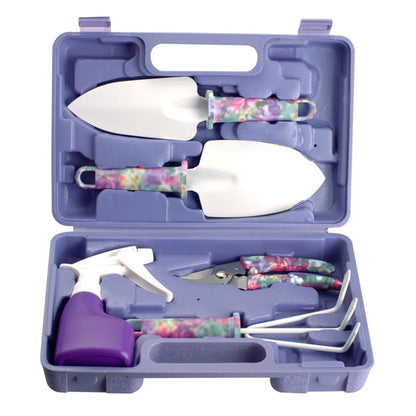 JC-1010 5Pcs / Set Stylish Pattern Garden Tools Soil Loosening Watering Can Tool Kit