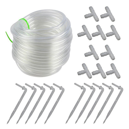 10m PVC Water Pipe Garden Drip Irrigation Clear Hose Fittings for Automatic Waterer