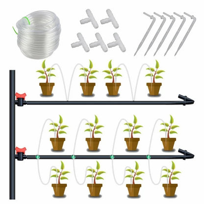 10m PVC Water Pipe Garden Drip Irrigation Clear Hose Fittings for Automatic Waterer