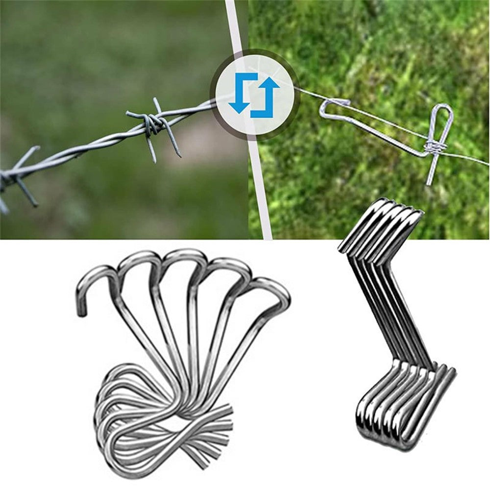 30Pcs Fence Wire Tensioner Garden Yard Metal Fence Wire Fastening Tool with Wrench