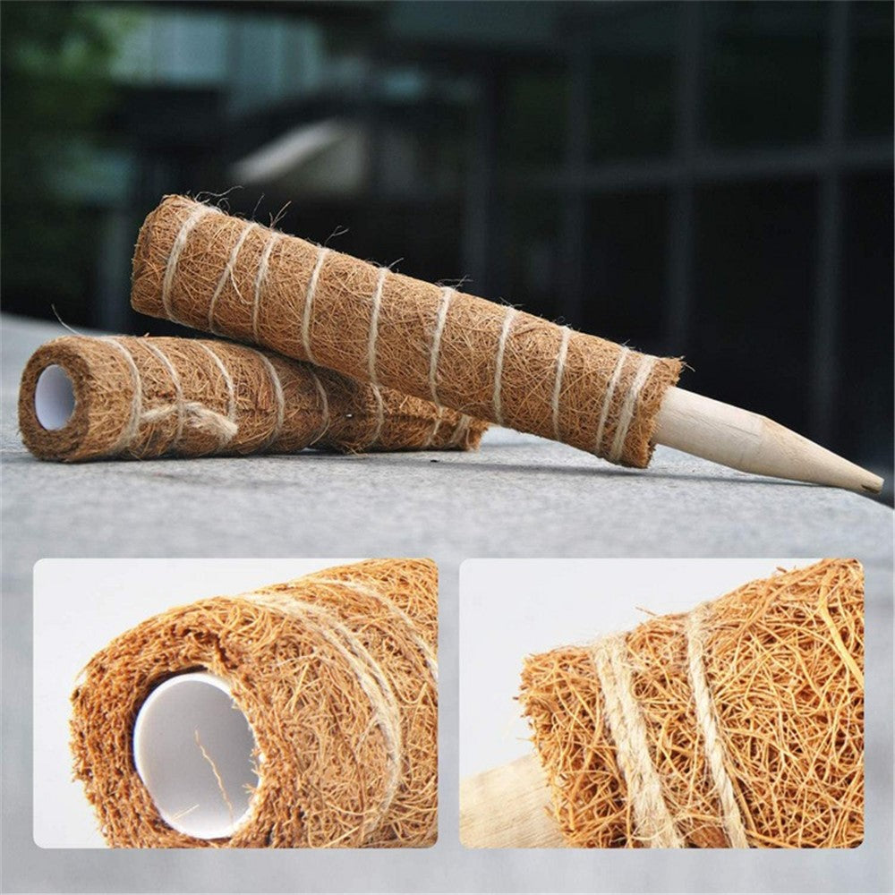 4Pcs 40cm Vine Climbing Coconut Palm Rod Plant Climbing Rod Plant Support Stick with Tools