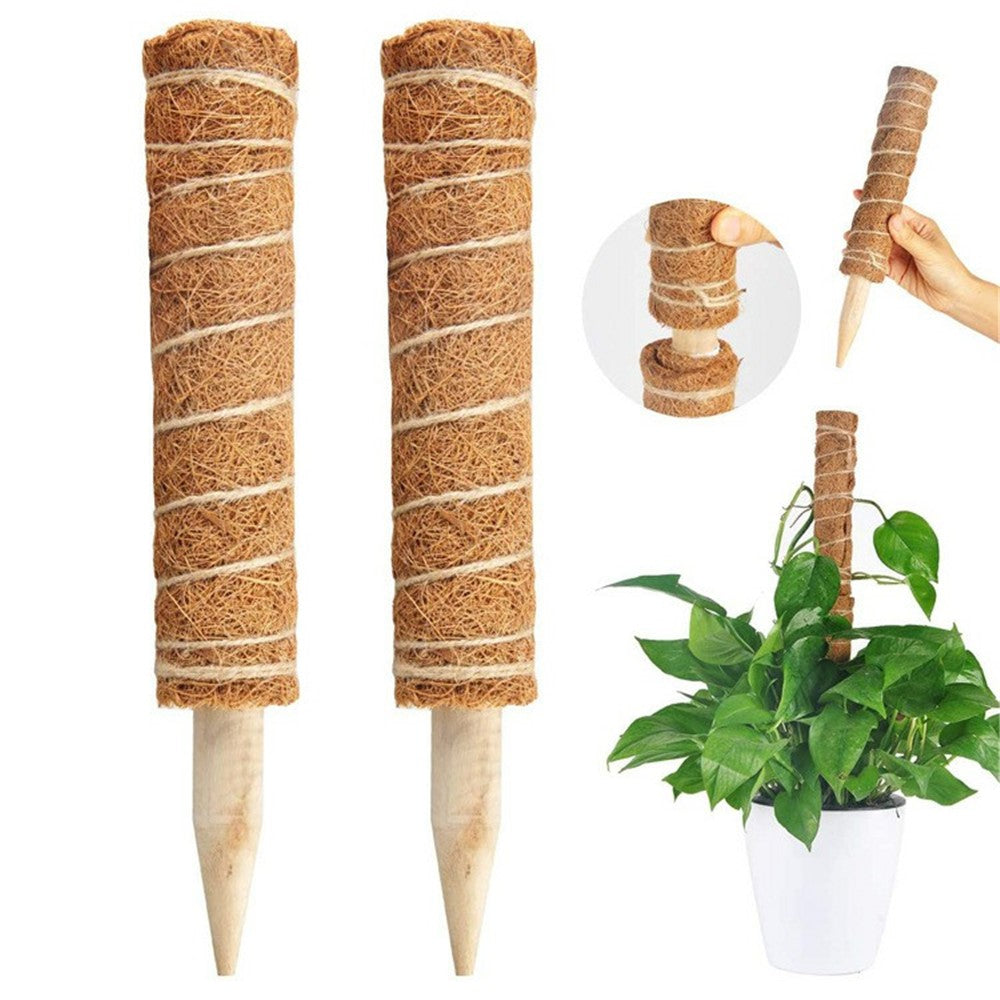 4Pcs 40cm Vine Climbing Coconut Palm Rod Plant Climbing Rod Plant Support Stick with Tools