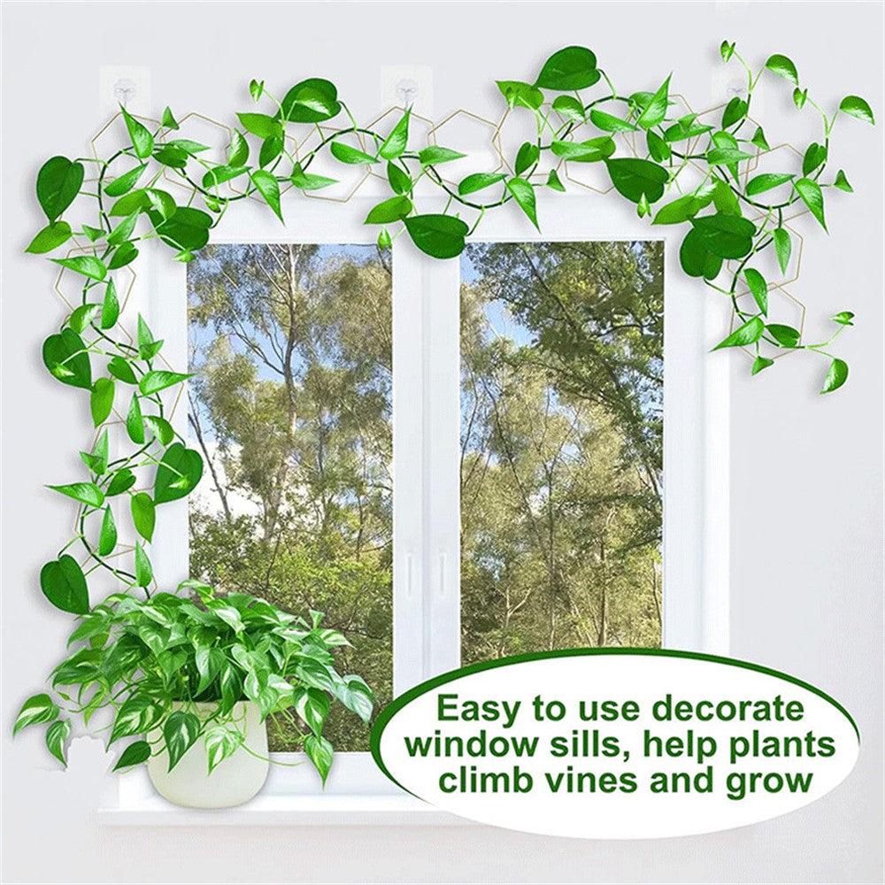 18Pcs Plant Support Trellis DIY Climbing Plant Wall Decor Hexagonal Chain Link Grid
