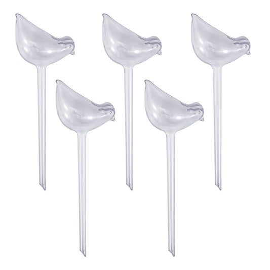5Pcs 90ml Bird Shape Plant Waterer Automatic Watering Device PVC Drip Irrigation System, Size L