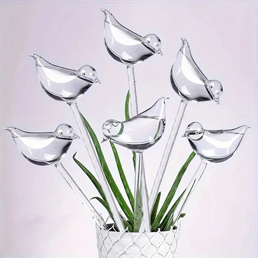 5Pcs 90ml Bird Shape Plant Waterer Automatic Watering Device PVC Drip Irrigation System, Size L