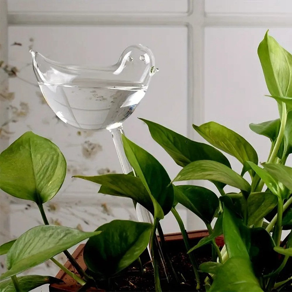 5Pcs 90ml Bird Shape Plant Waterer Automatic Watering Device PVC Drip Irrigation System, Size L