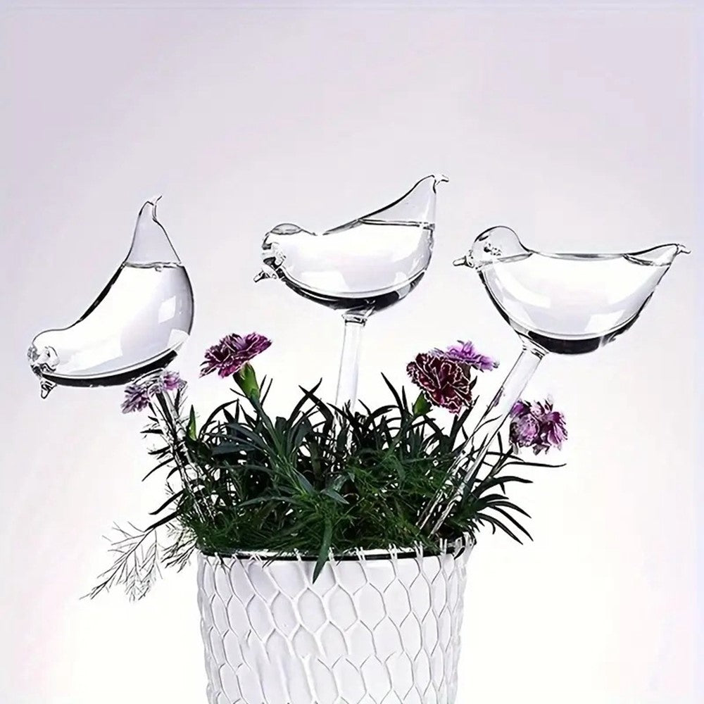 5Pcs 90ml Bird Shape Plant Waterer Automatic Watering Device PVC Drip Irrigation System, Size L