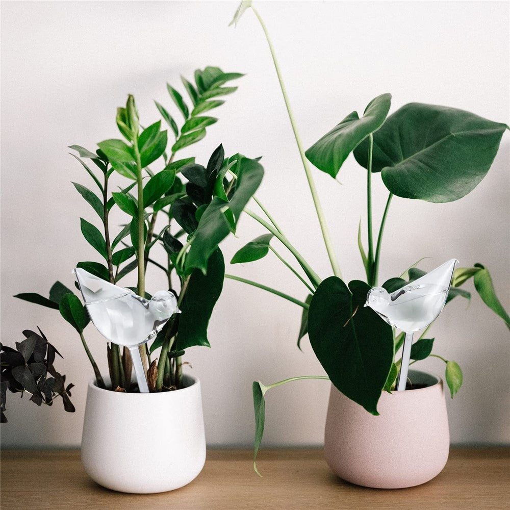 5Pcs 90ml Bird Shape Plant Waterer Automatic Watering Device PVC Drip Irrigation System, Size L