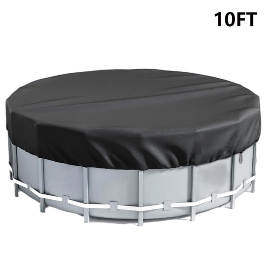 10FT Round Swimming Pool Cover 210D Oxford Cloth Solar Cover for Above Ground Pools