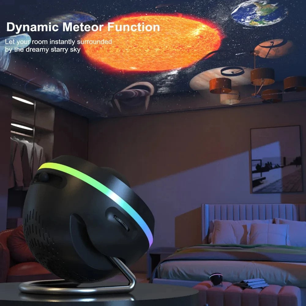 TKQ01 LED Projection Lamp 1 / 2H Timing Rotatable Space Ball Projector Meteor Galaxy Ceiling Night Light