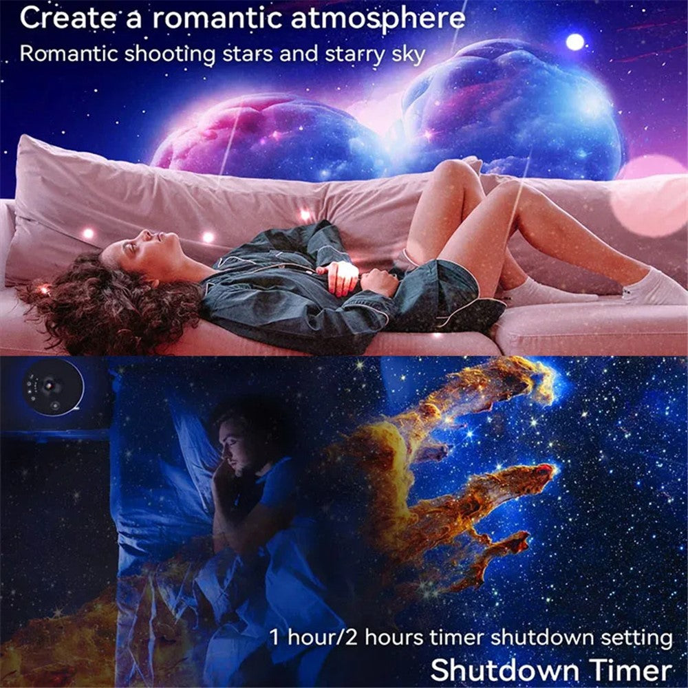 TKQ01 LED Projection Lamp 1 / 2H Timing Rotatable Space Ball Projector Meteor Galaxy Ceiling Night Light