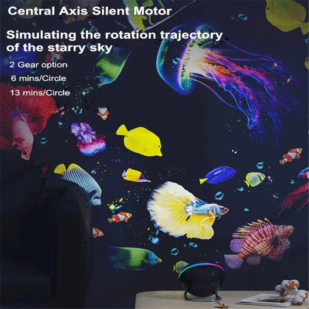 TKQ01 LED Projection Lamp 1 / 2H Timing Rotatable Space Ball Projector Meteor Galaxy Ceiling Night Light
