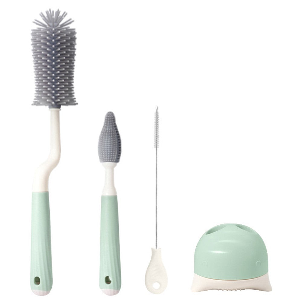 4Pcs Silicone Cleaning Brush Kit Baby Bottle Straw Cleaner Brush (BPA-Free, NO FDA Certification)