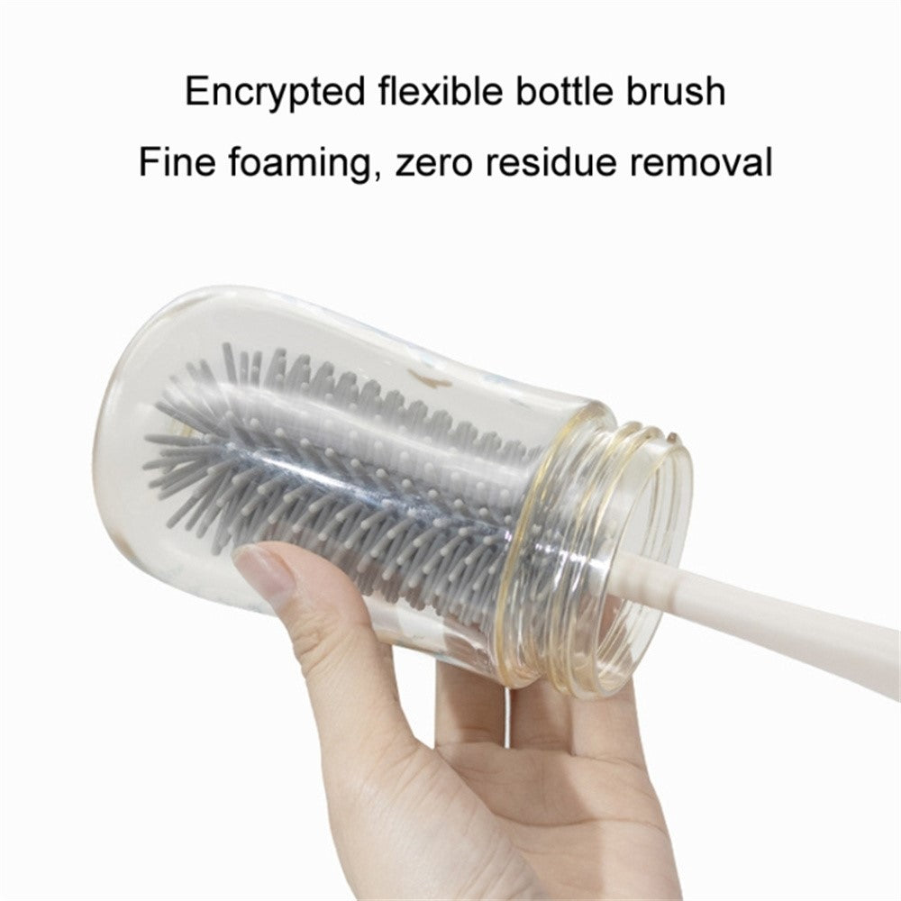 4Pcs Silicone Cleaning Brush Kit Baby Bottle Straw Cleaner Brush (BPA-Free, NO FDA Certification)