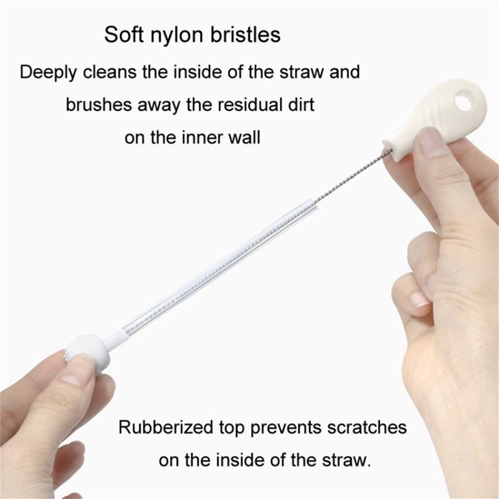 4Pcs Silicone Cleaning Brush Kit Baby Bottle Straw Cleaner Brush (BPA-Free, NO FDA Certification)