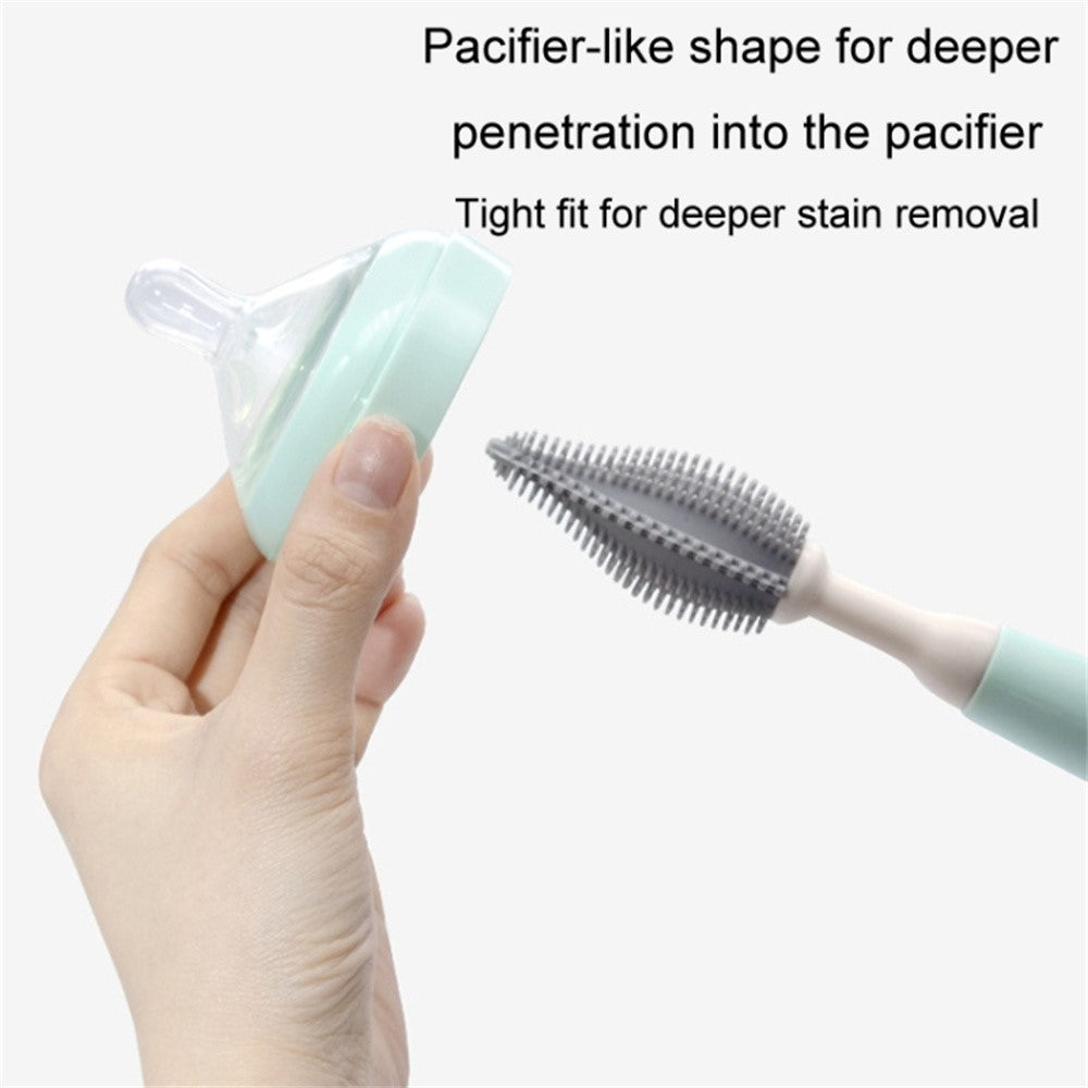 4Pcs Silicone Cleaning Brush Kit Baby Bottle Straw Cleaner Brush (BPA-Free, NO FDA Certification)