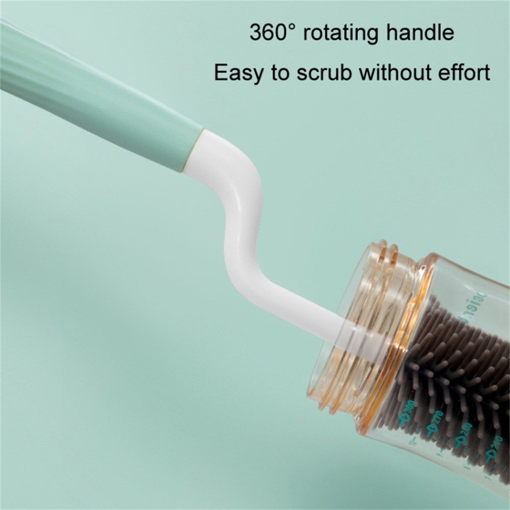 4Pcs Silicone Cleaning Brush Kit Baby Bottle Straw Cleaner Brush (BPA-Free, NO FDA Certification)