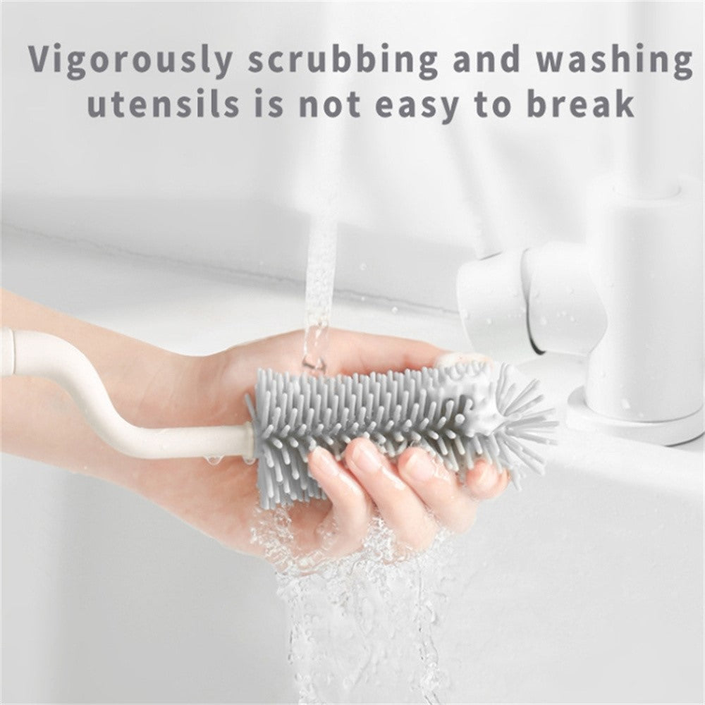 4Pcs Silicone Cleaning Brush Kit Baby Bottle Straw Cleaner Brush (BPA-Free, NO FDA Certification)