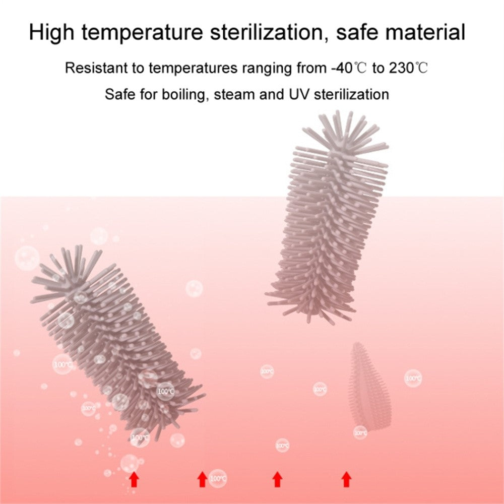 4Pcs Silicone Cleaning Brush Kit Baby Bottle Straw Cleaner Brush (BPA-Free, NO FDA Certification)