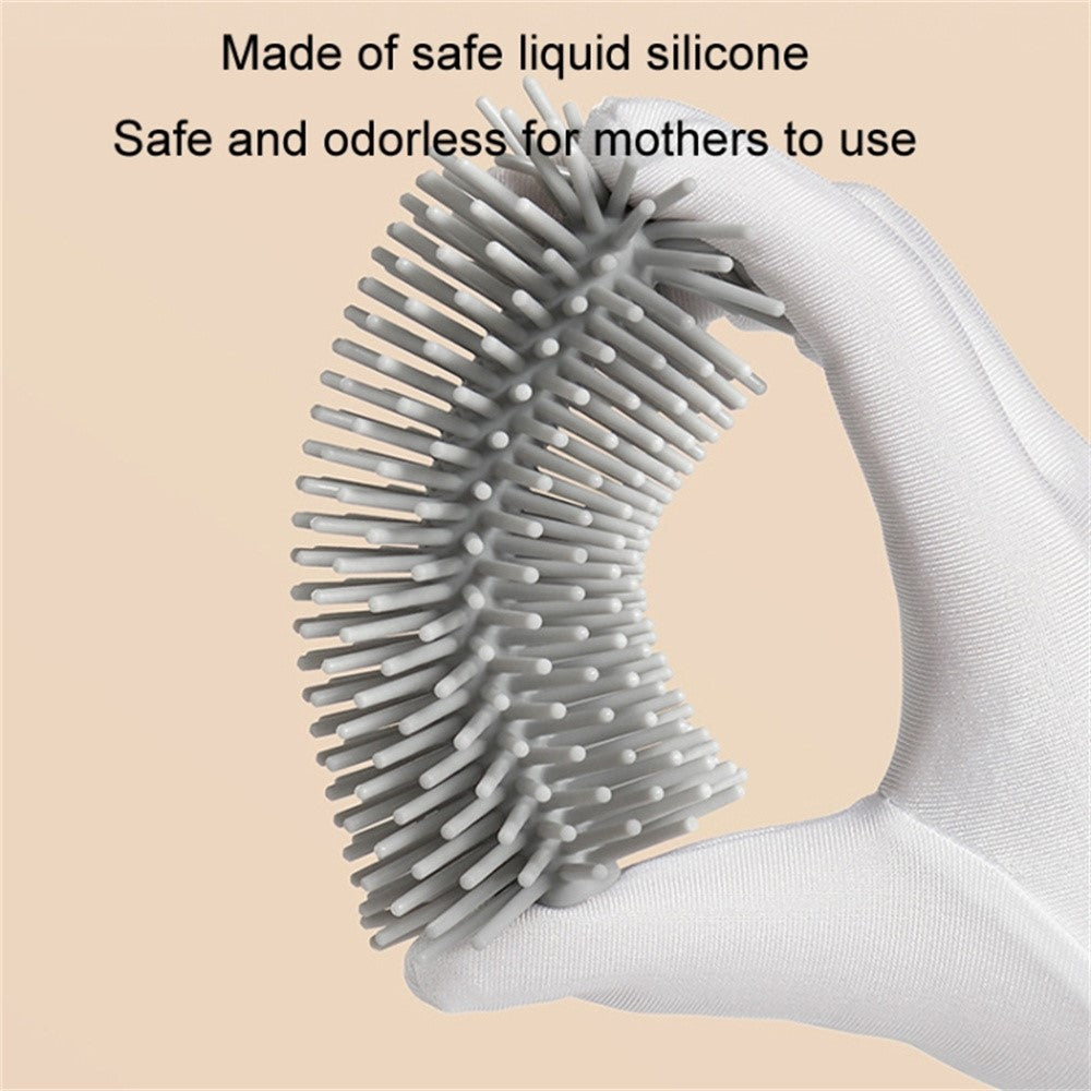 4Pcs Silicone Cleaning Brush Kit Baby Bottle Straw Cleaner Brush (BPA-Free, NO FDA Certification)