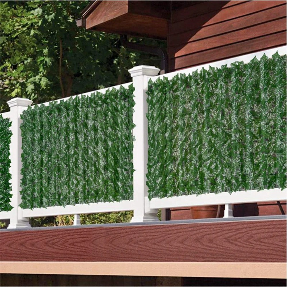 0.5 x 1m Light Sweet Potato Leaf Artificial Hedge Privacy Screen Faux Leaf Fence Garden Yard Barrier Decor
