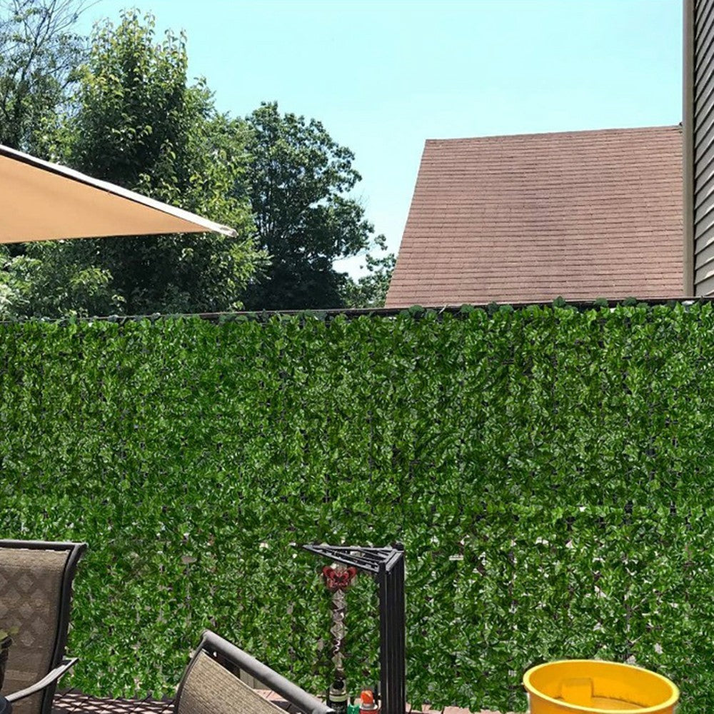 0.5 x 1m Light Sweet Potato Leaf Artificial Hedge Privacy Screen Faux Leaf Fence Garden Yard Barrier Decor