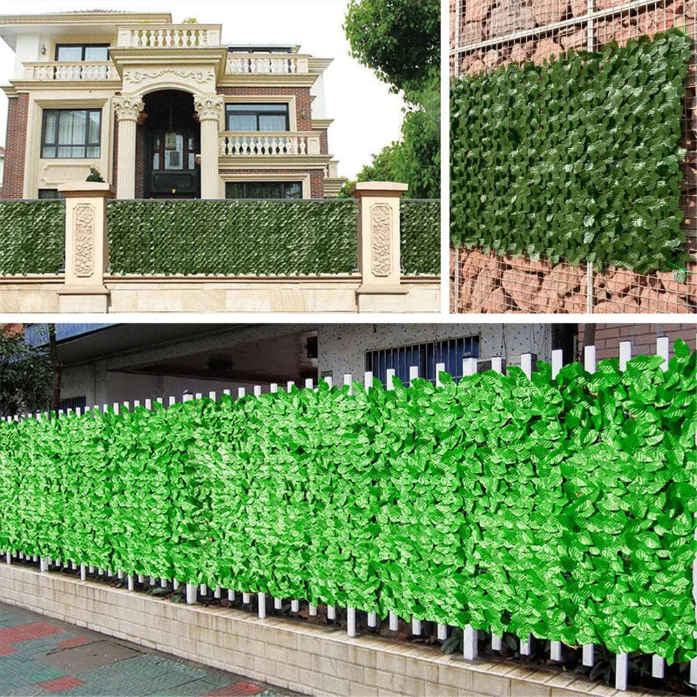 0.5 x 3m Light Sweet Potato Leaf Artificial Hedge Privacy Screen Faux Leaf Fence Garden Yard Barrier Decor