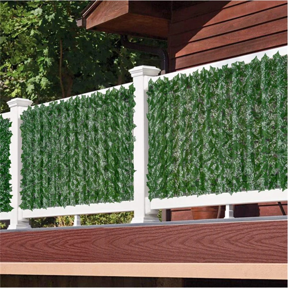 0.5 x 3m Light Sweet Potato Leaf Artificial Hedge Privacy Screen Faux Leaf Fence Garden Yard Barrier Decor