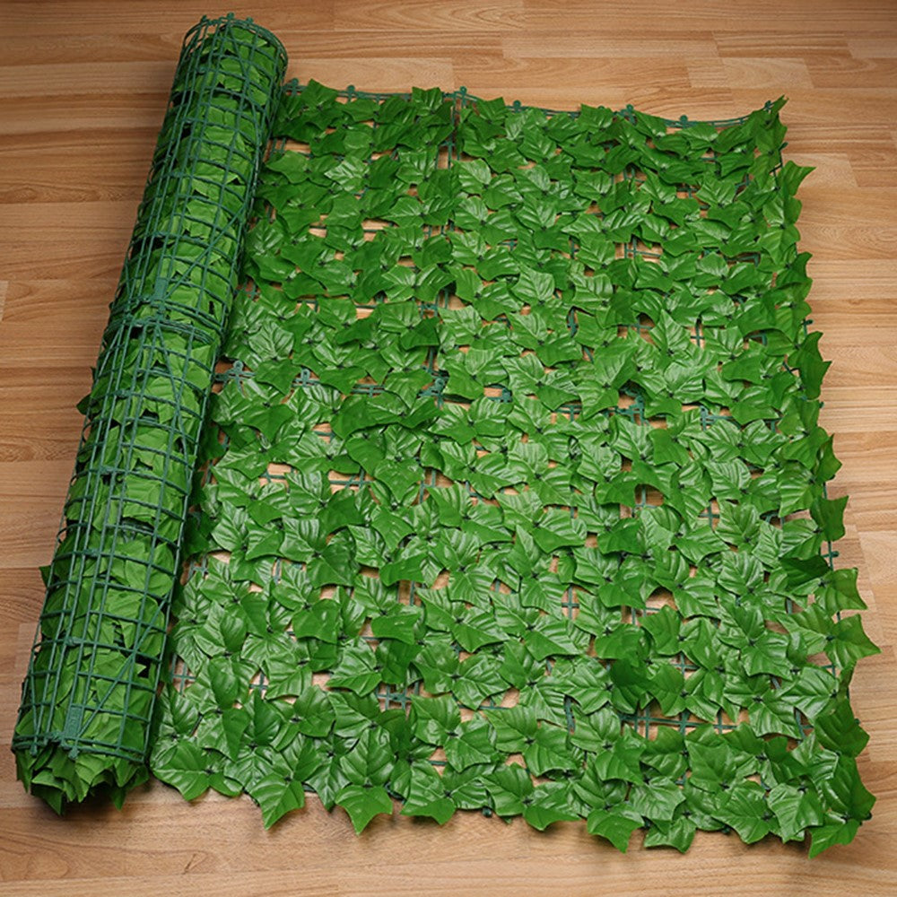 1 x 1m Light Sweet Potato Leaf Artificial Hedge Privacy Screen Faux Leaf Fence Garden Yard Barrier Decor